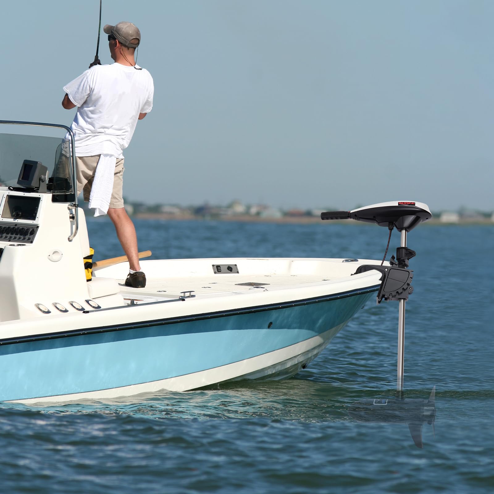 Motor eléctrico Hangkai ET45L de 12 V, 552 W, con control de velocidad F5-R2, velocidad máxima de 4 a 5 km/h, motor eléctrico silencioso de 50 dB para kayaks inflables.