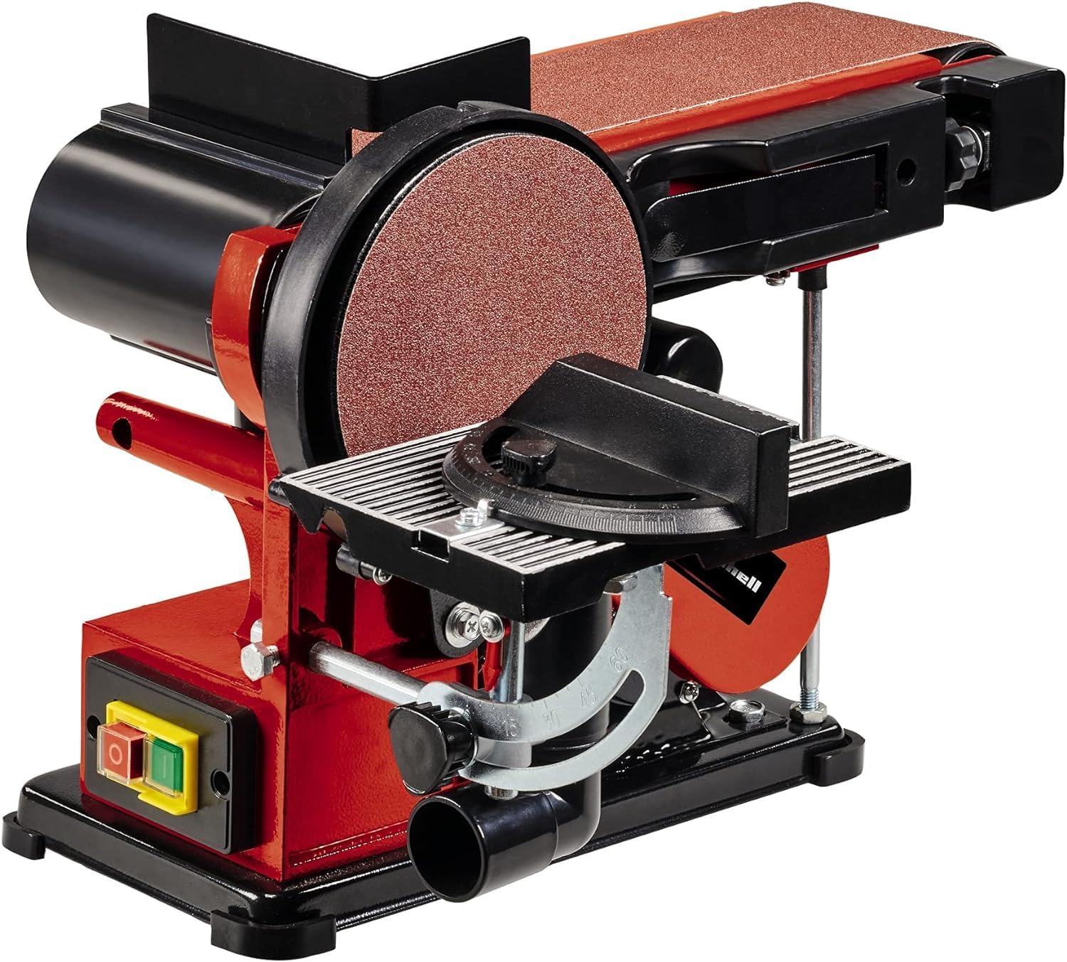 Einhell Belt and Disc Sander 380W, 2-in-1 Bench Sander: 292 m/min, 100 x 914mm Belt Sander for Wood and 1450 RPM, 150mm Disc Sander, Electric Dual Sander with Dust Extractor TC-US 380