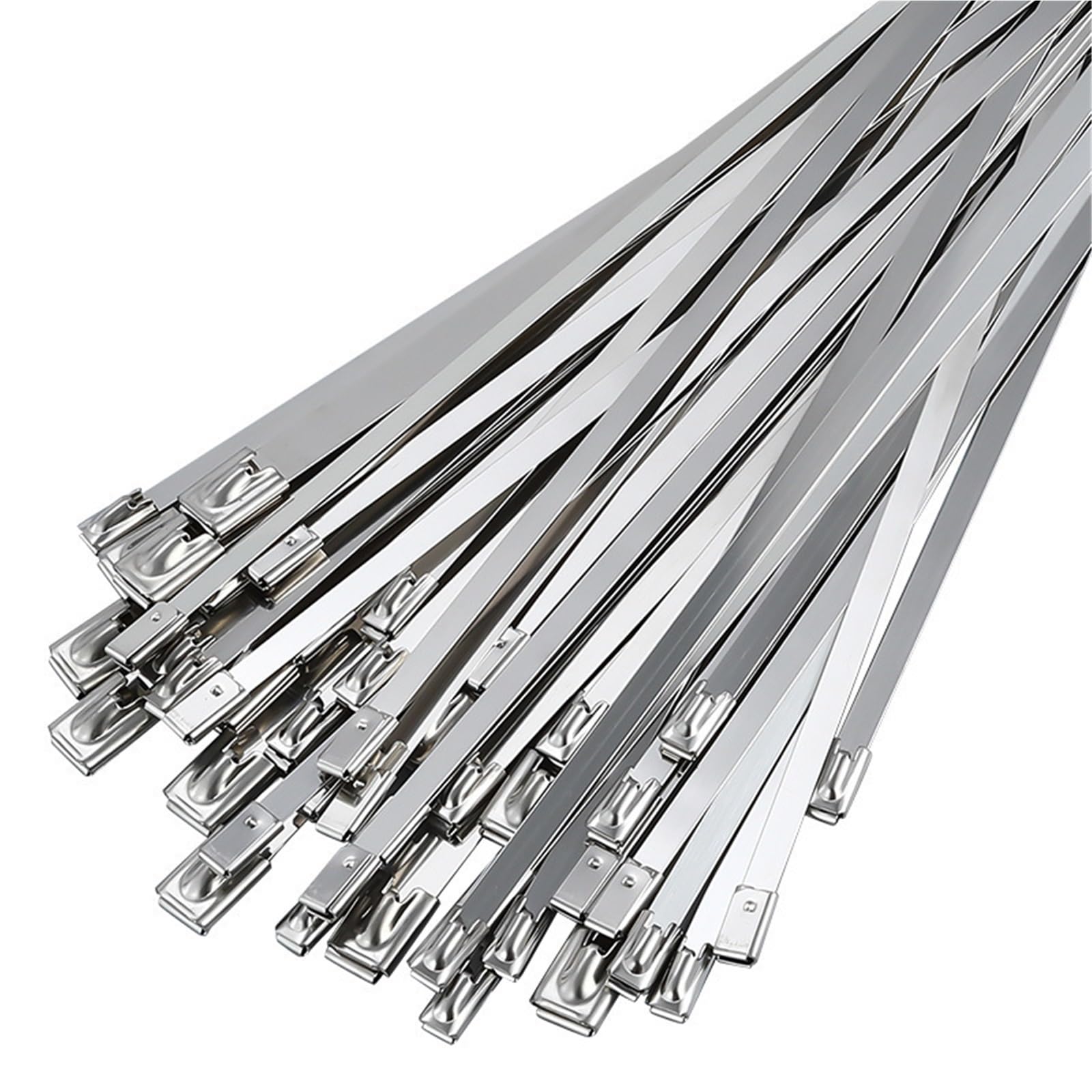 Stainless Steel Metal Cable Tie 100pcs Stainless Steel Metal Cable Ties 4.6mm 7.9mm Length100-1000mm Self-Locking Tie Zip Wrap Exhaust Multifunctional Marine(4.6MM,150mm (5.91inch))