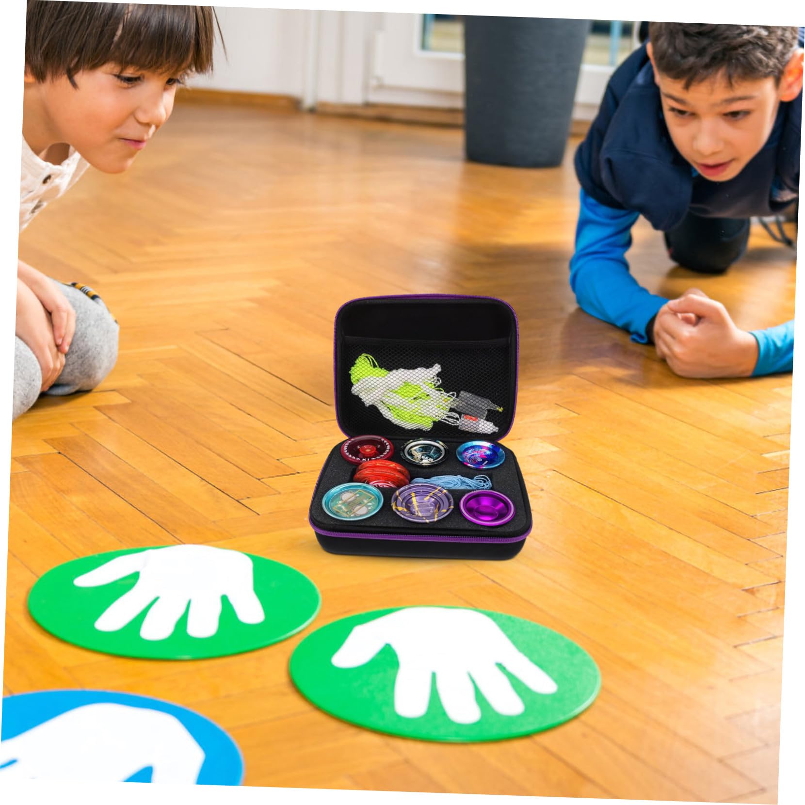 ERINGOGO Custodia Portatile per Yoyo 6 Fori Scatola Portaoggetti Leggera e Resistente per Yoyo Pratica per Viaggi Casa e attività All'aperto