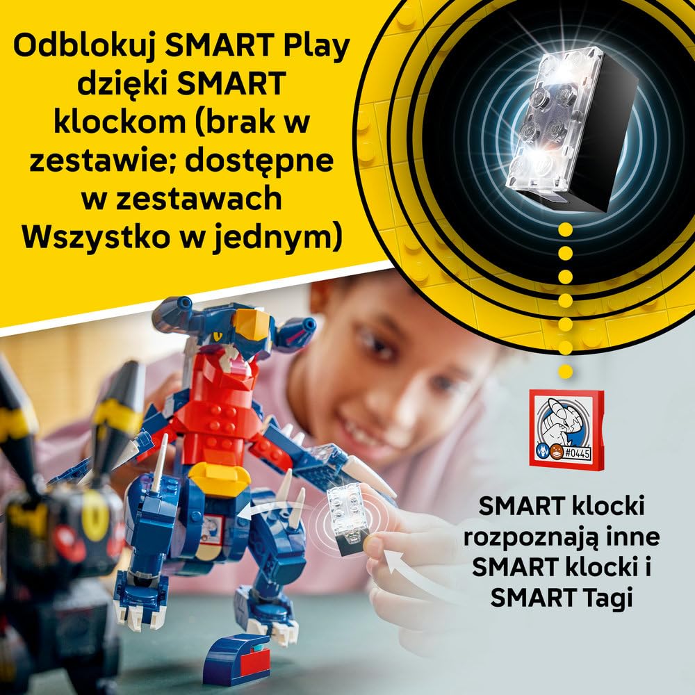 LEGO Pokémon SMART Play: Umbreon kontra Garchomp walka o mistrzostwo 72165 | Interaktywna zabawka z Pokémonami z klocków, zestaw kompatybilny, prezent dla dzieci 10+, 2 SMART Tagi, 831 elementów