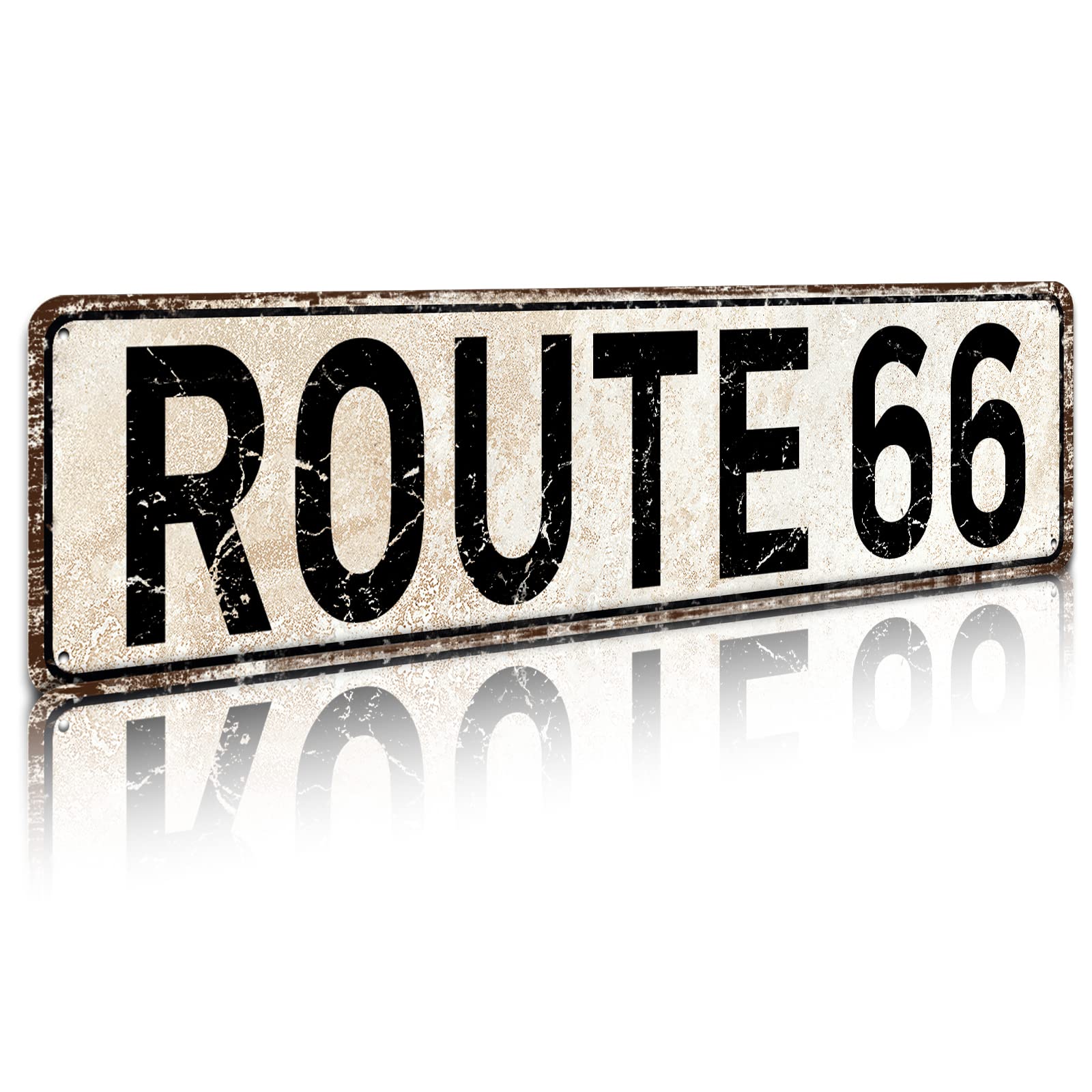 Route 66 Vintage Metal Sign - U.S. 66 Highway Retro Road Decor - Home,Room & Garage Wall Decoration 4x16 Inch