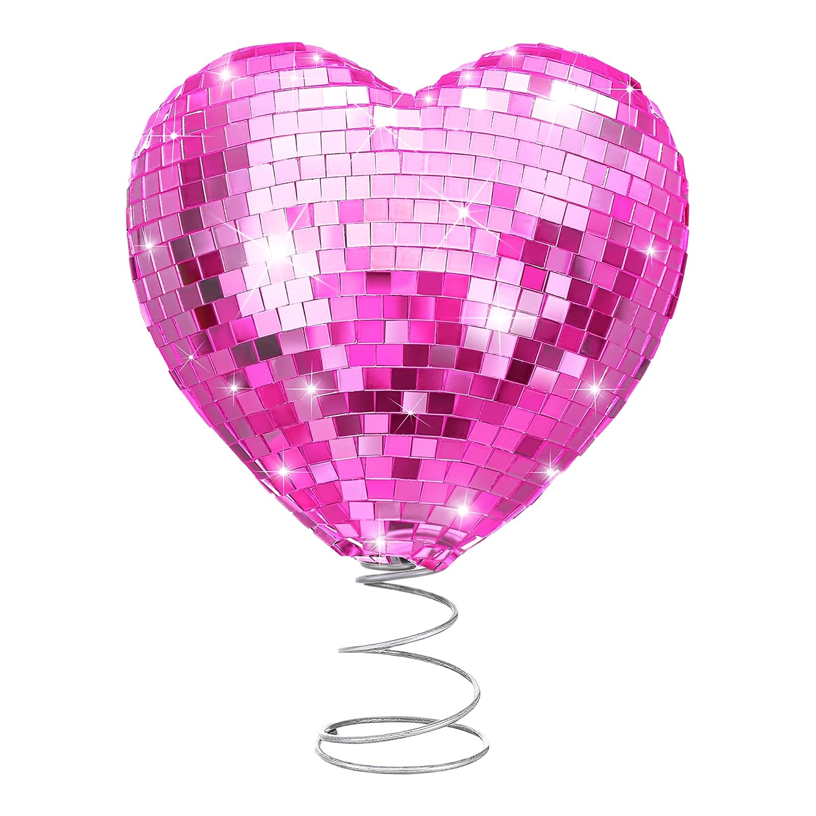 LUCKGONI Valentines Heart Tree Toppers With Spring Base For Christmas Decoration Festival Home Party Decoration