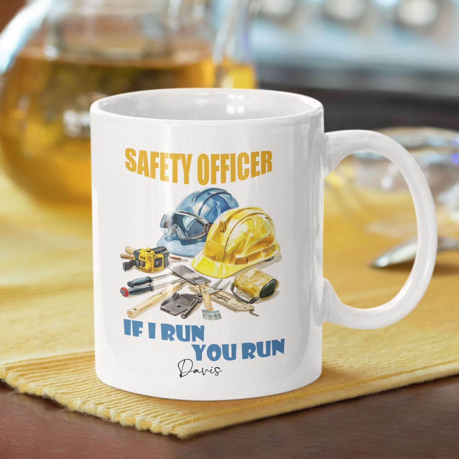 Amazon.com: Customized Coffee Mug With Engineer Safety Tools, Personalized  Name Job Themed Travel Cup For Kids, Custom White Porcelain Tea Mug Present  For Engineer Friend On Occasion 11oz 15oz : Home &