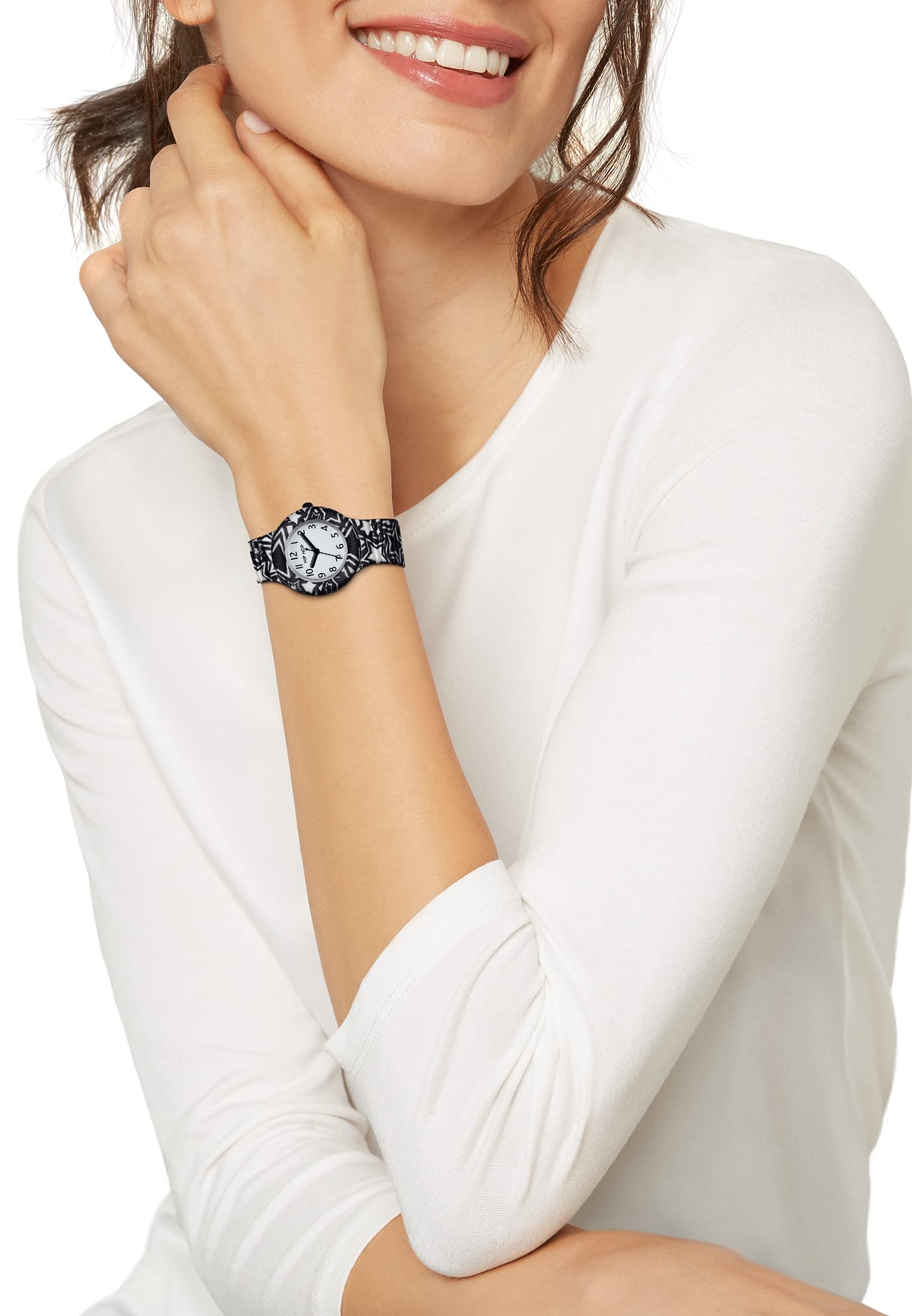 HIP HOP Orologio Donna, Bracciale in Silicone, Cassa 32 cm