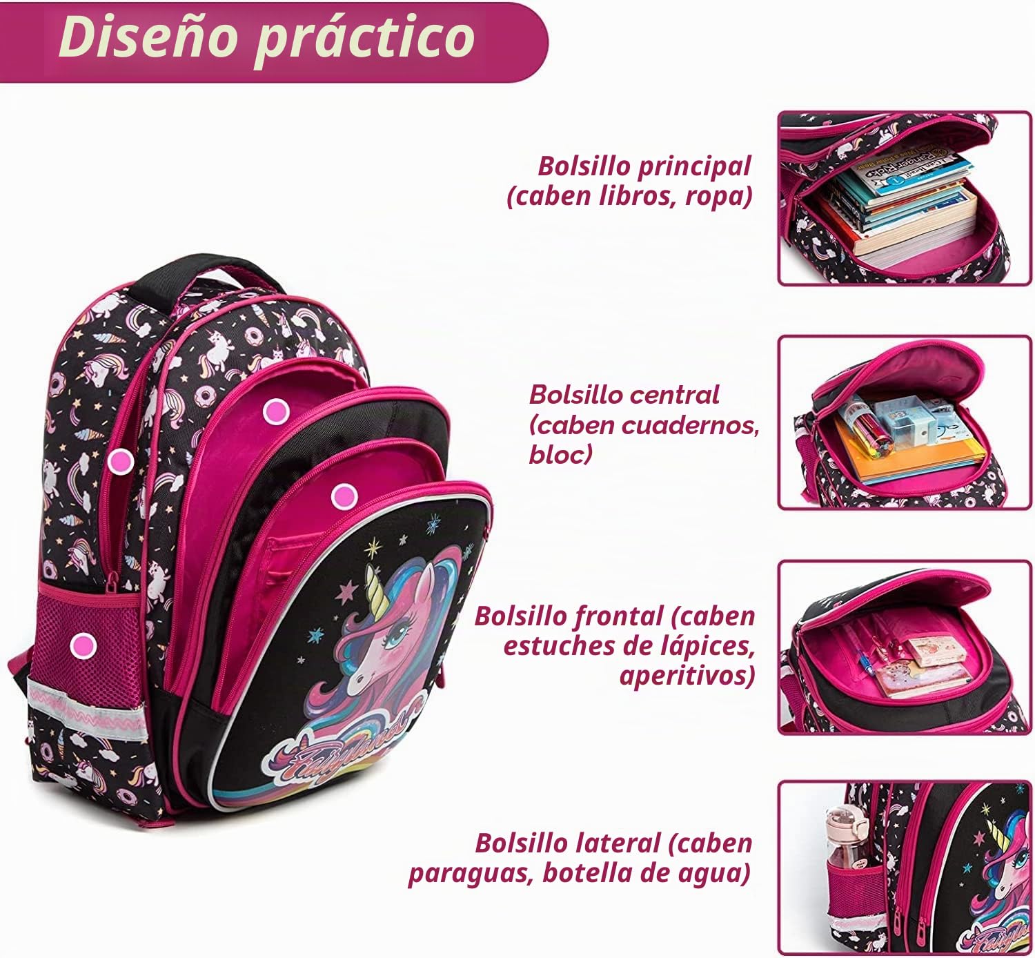 IvyH Trolley-Tasche für Kinder, Grundschultasche, Schulranzen mit Rollen, mit Lunchtasche, ideal für 1-6 Schüler