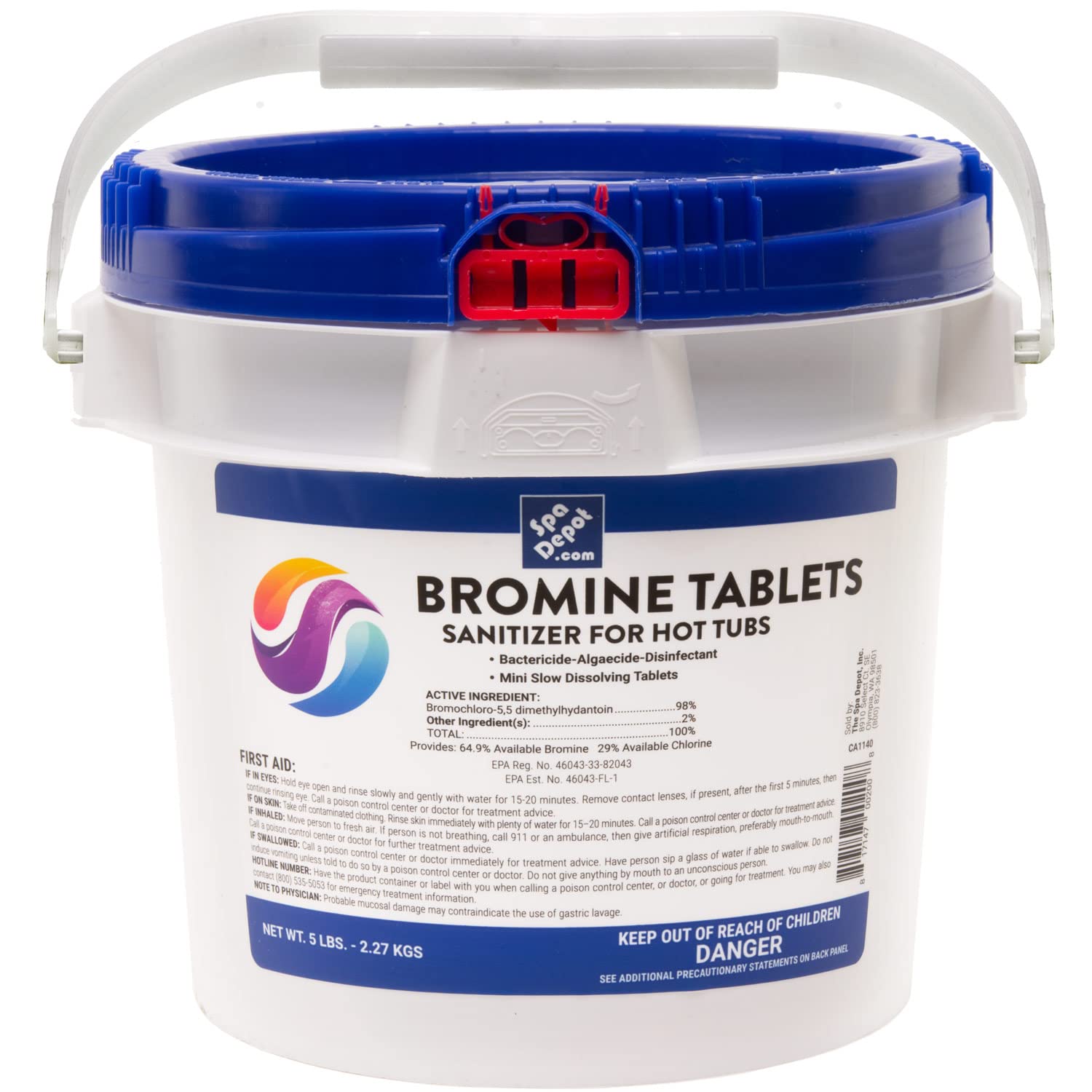 [5 lbs] Bromine Tablets for Hot Tubs Spa Choice Brominating Sanitizer