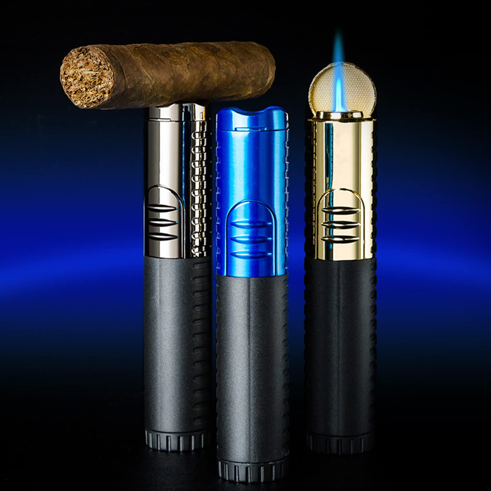 Encendedor de Gas 1 Jet Butano Antorcha Encendedor Power Flame Pen Encendedores Recargables Ajustables Accesorios para Fumar Portátiles Gadgets para Hombres