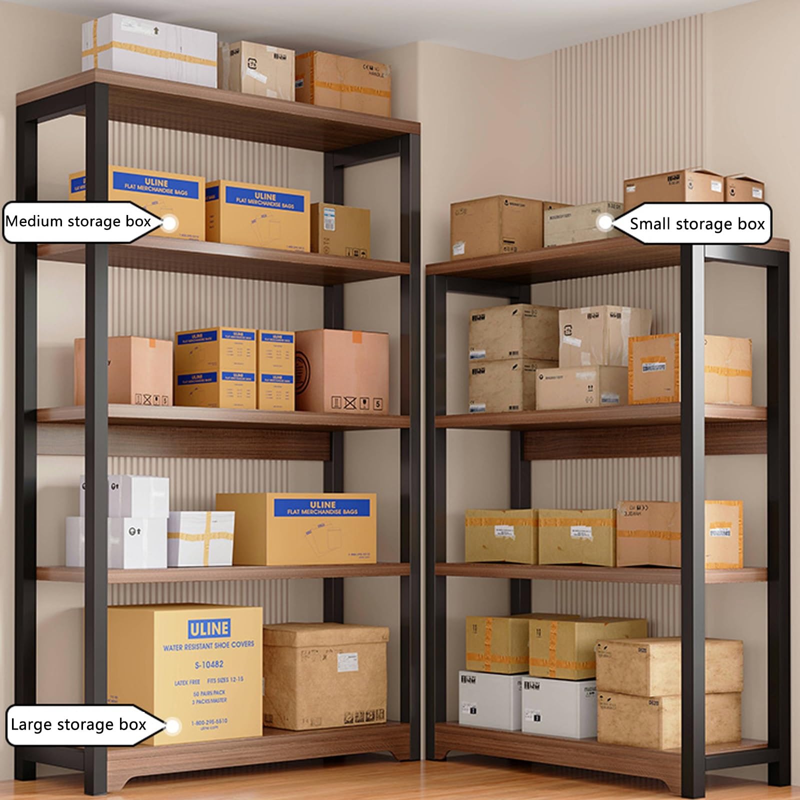 Mehrschichtiges Bodenregal für kleine Büroküche oder Balkon – vielseitige Wandaufbewahrungslösung 49 x 30 x 60 cm – stilvolles und funktionales Design