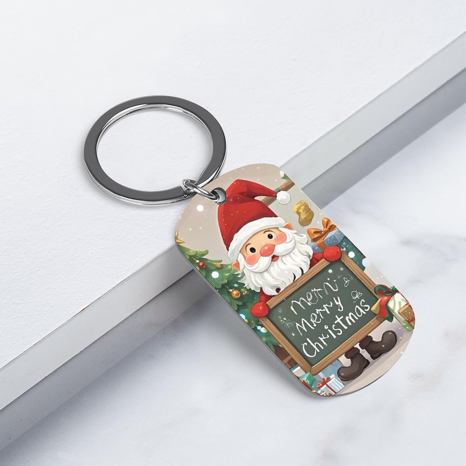 Metal Keychain Clip Christmas Ceremony Printed Key Chain Swivel Clasp Key Hooks Key Chain Rings Key Tag Keychain Supplies for Pet Collars Bag Accessories image 3