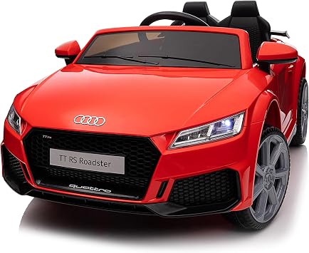 Hikiddo Licensed Audi Electric Car for Kids, 24V Ride on Toy Car for Toddlers with Remote Control, Bluetooth - Red