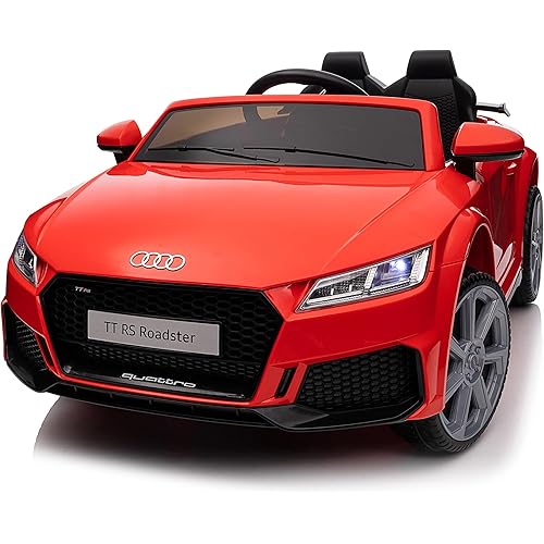 Electric Car for Kids, Licensed Audi 6V Kids Ride on Car Toy for Toddlers with Remote - Red