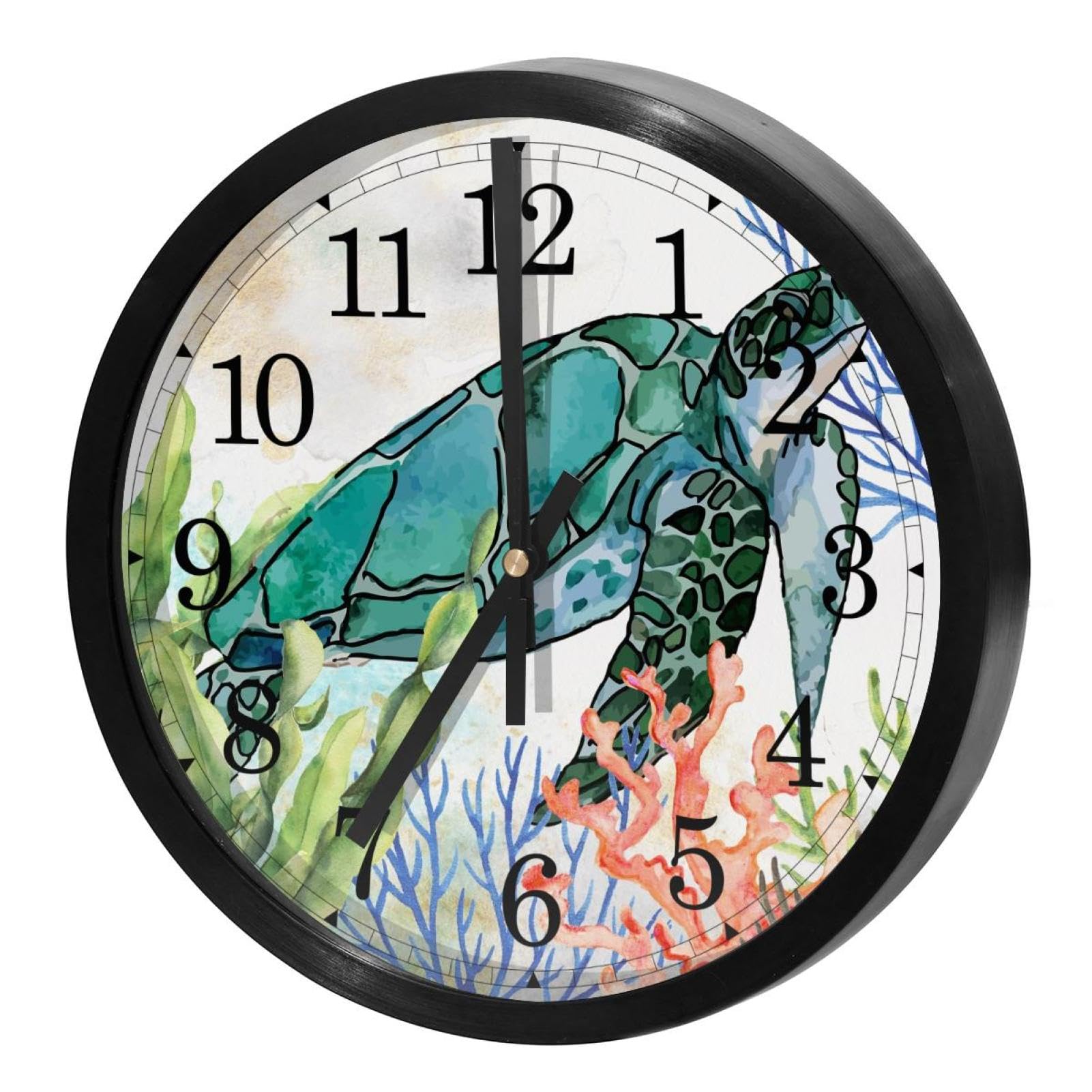 Horloge murale ronde tortue de mer pour une ambiance zen dans votre cuisine