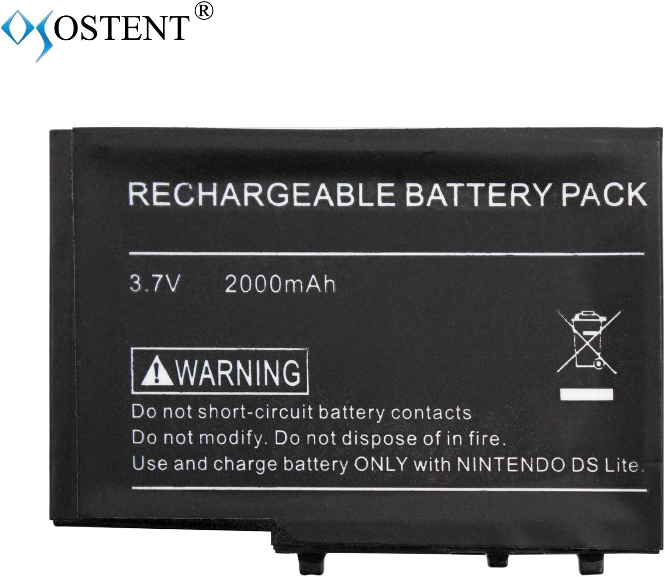 OSTENT 2000mAh 3.7V Rechargeable Lithium-ion Battery + Tool Pack Kit for Nintendo DSL NDS Lite