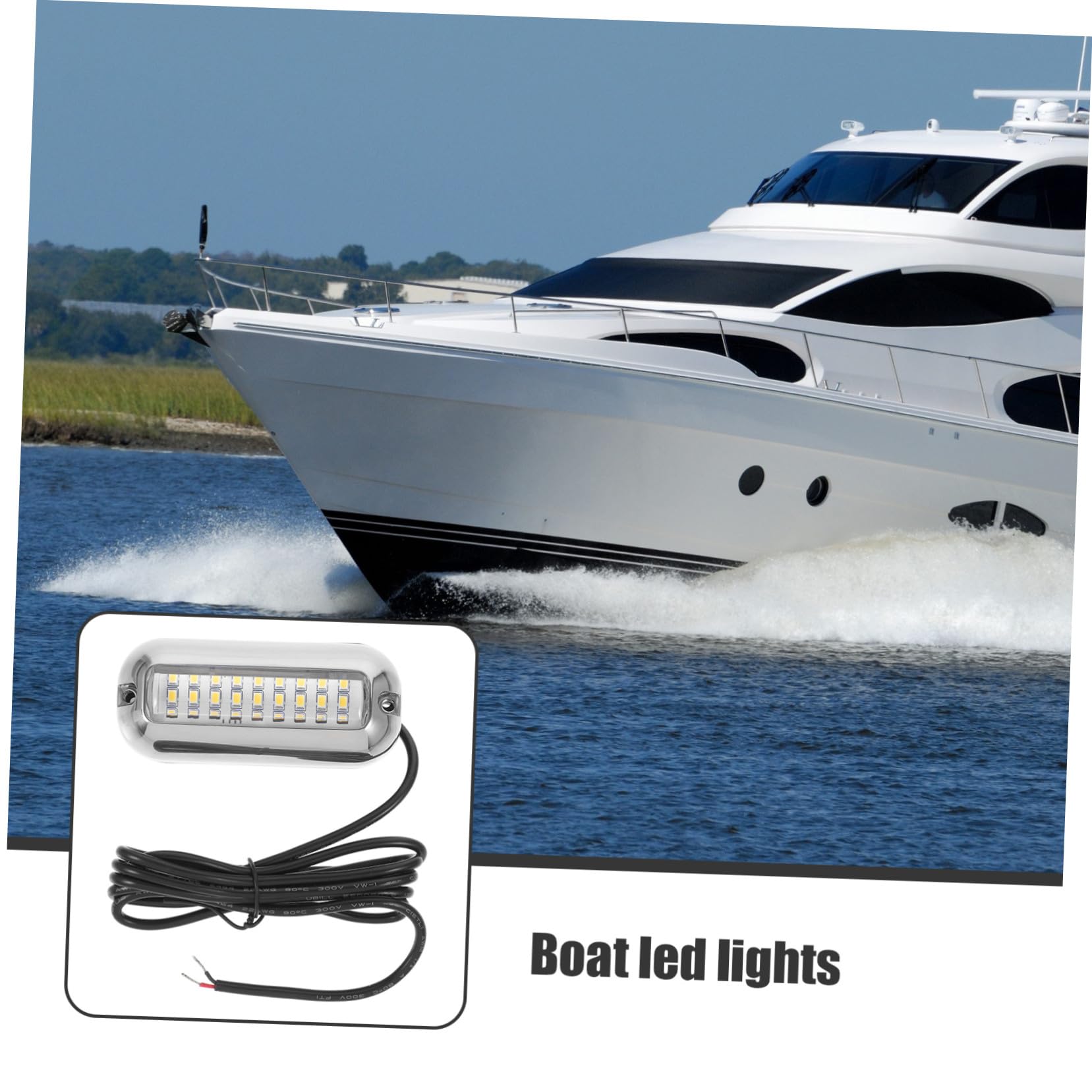 LED Subacquee Impermeabili per Barche con LED Illuminazione Ampia e Resistente Agli Urti per Yacht e Imbarcazioni Nautiche