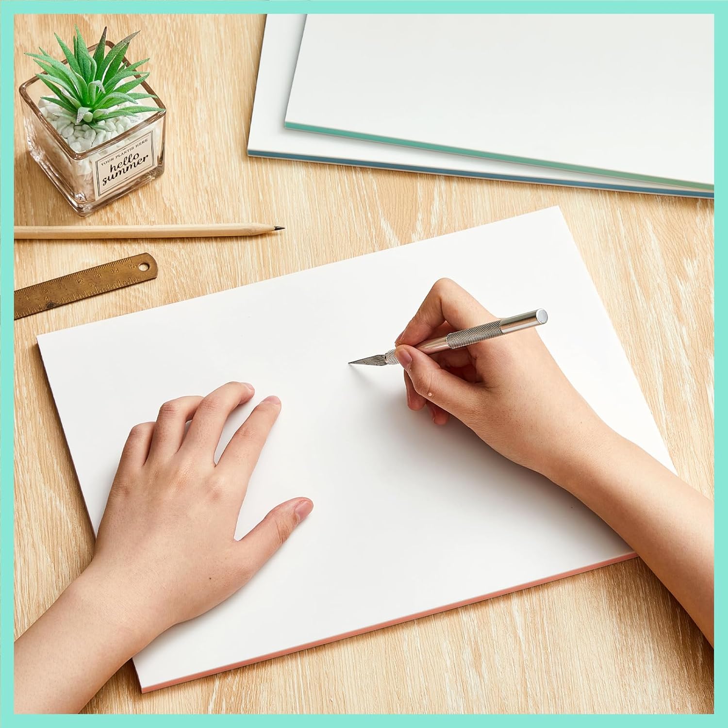 Yeaqee 3 Pcs Linoleum Block 11.7 x 8.3 Inch 3 Carving Block Color Soft Linocut Block Rubber Extra Large Linoleum Sheet Double Sided Linofor Printmaking Engrave Art Project Artist Studio Supply