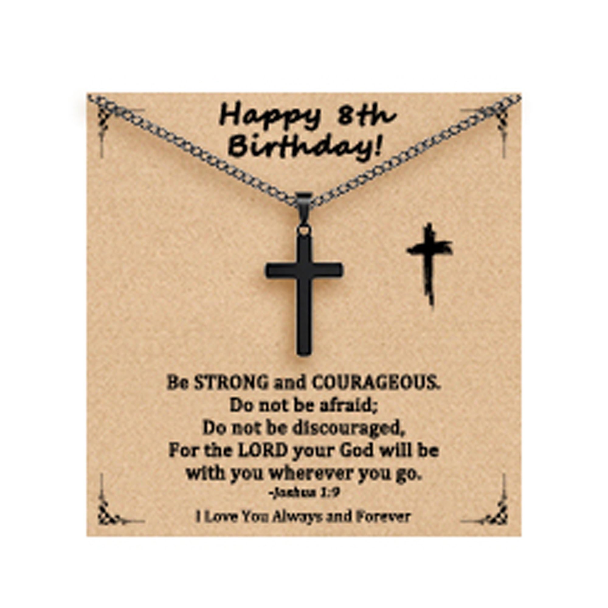 Sereney 8 Year Old Boy Birthday Gift Necklace as Gift for 8 Year Old Boy