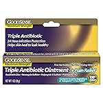 GoodSense Maximum Strength Triple Antibiotic Ointment plus Pain Relief - Soothes Painful Cuts, Scrapes and Burns, Prevents Infection, First Aid Antibiotic, External Analgesic, 1 oz
