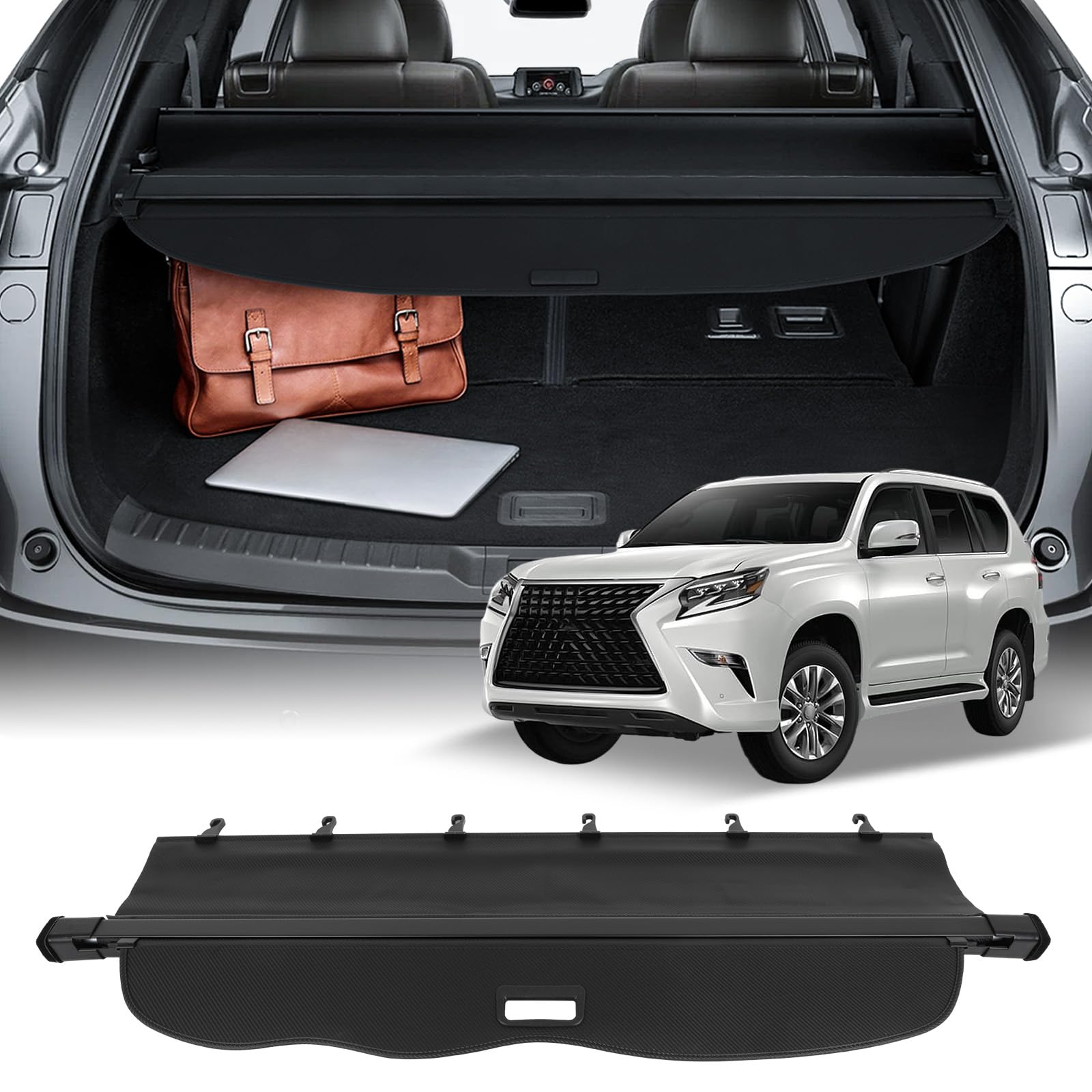 Photo 1 of SCITOO Cargo Cover Shade 2010-2022 Fit for Lexus GX GX460 Accessories Anti-Peeping Retractable Rear Trunk Shielding Shade Cargo Luggage Cover
