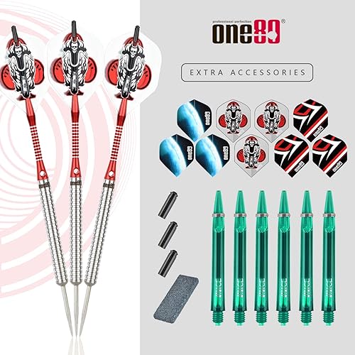 Miniatura 9 de Juego de dardos de punta de acero profesional (90% tungsteno, con caja de regalo)