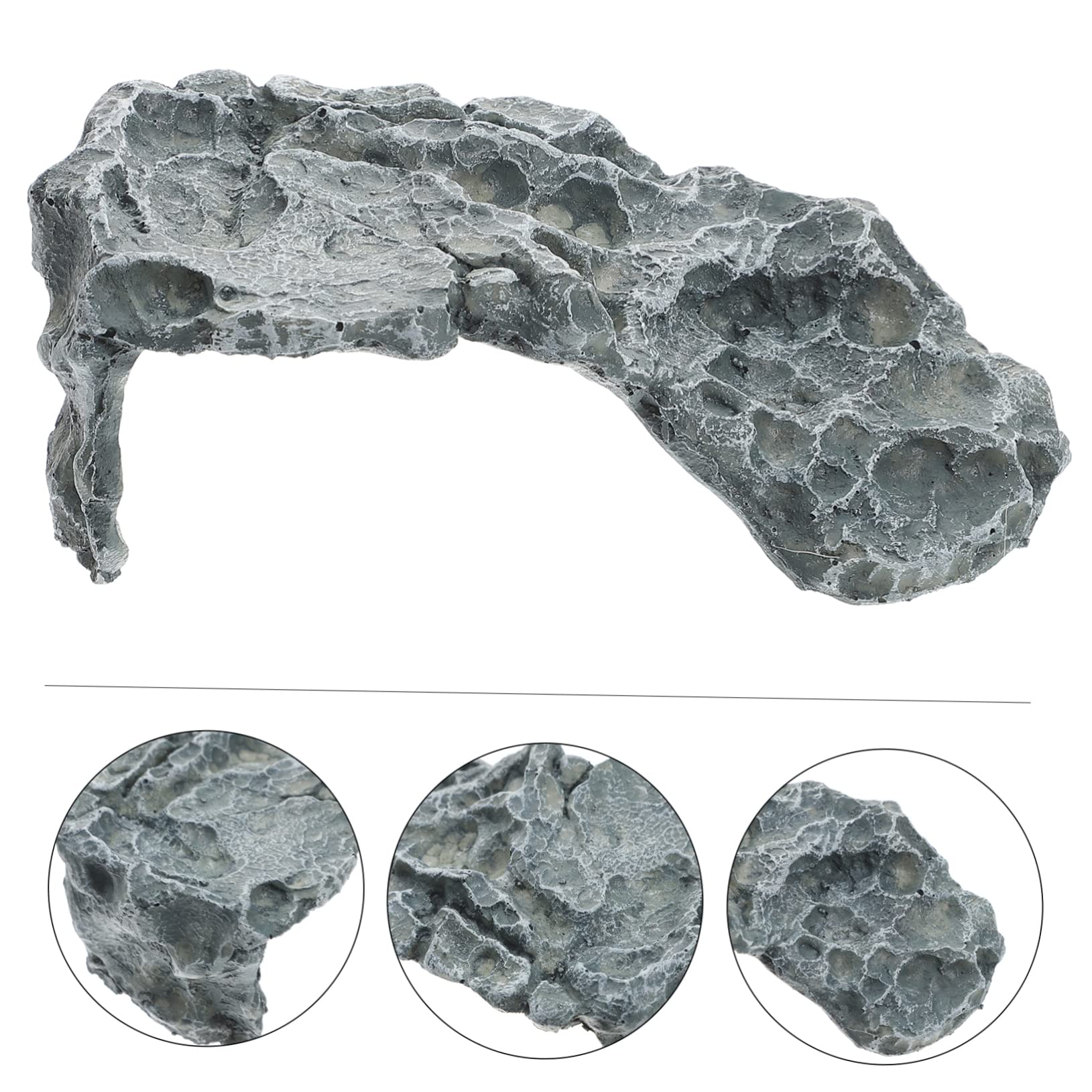 minkissy Plataforma De Crianza De Escondite De Acuario para Tomar El Refugio De Reptiles Escondite De Lagarto Piel De Tortuga Piel De Reptil Piedra Caja De Lagarto Resina