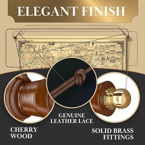 Miniatura 4 de Soul3DArt Mapa pictórico de las maravillas del mundo  Arte de pared de mapa del mundo vintage, mapas del mundo, mapa de los Estados Unidos,