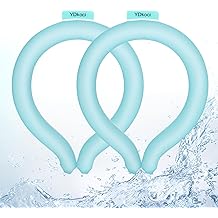 2PCS Neck Cooling Tubes, Wearable Body Cooling Products for Outdoor Indoor, Reusable for Outdoor Activities, Hot Weather Relief, Summer, Freeze Below 64&deg;F (Blue*2)