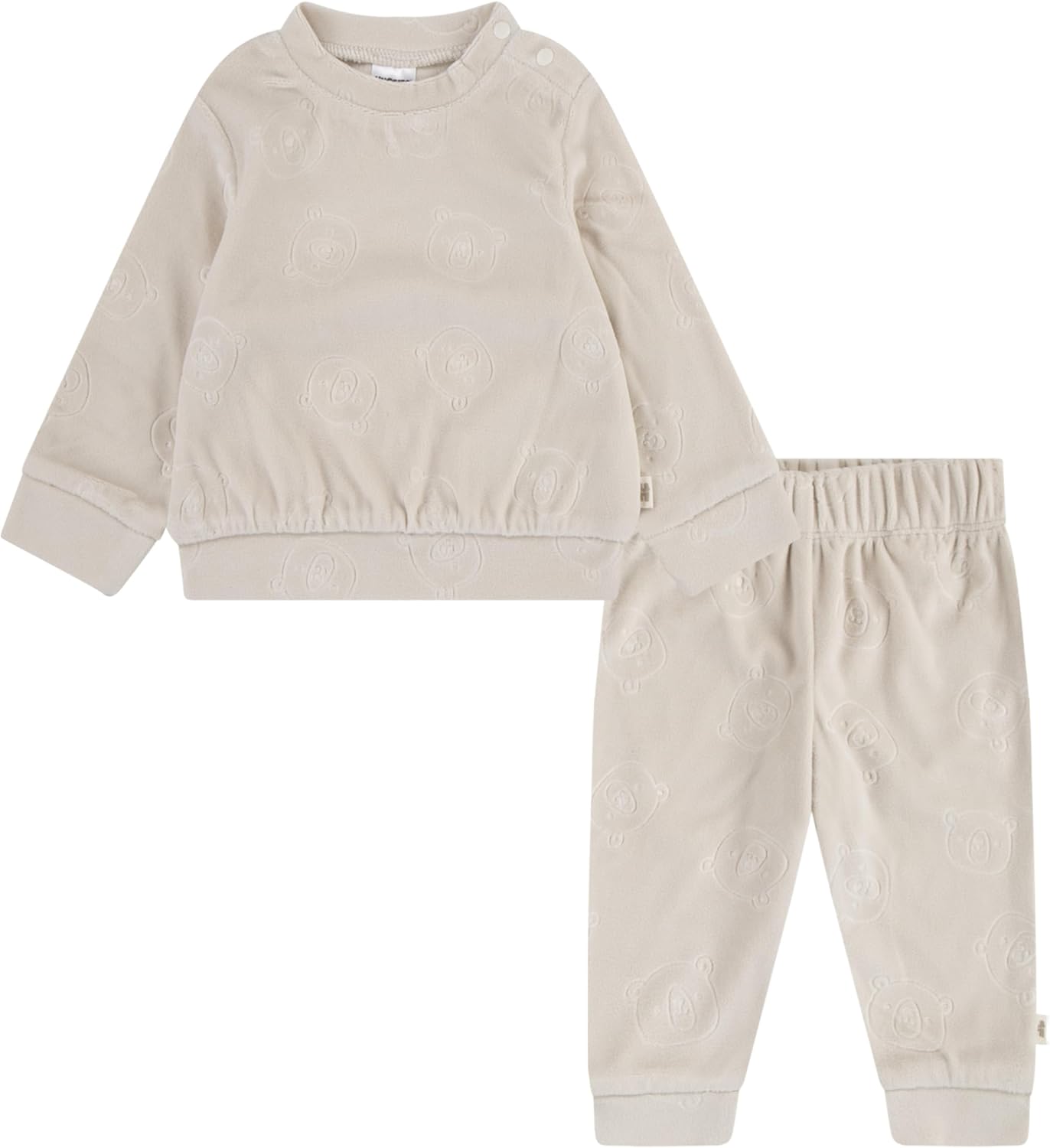 HUGGIES Baby Velour Crewneck Sweatshirt and Jogger Pants 2-piece Outfit Set