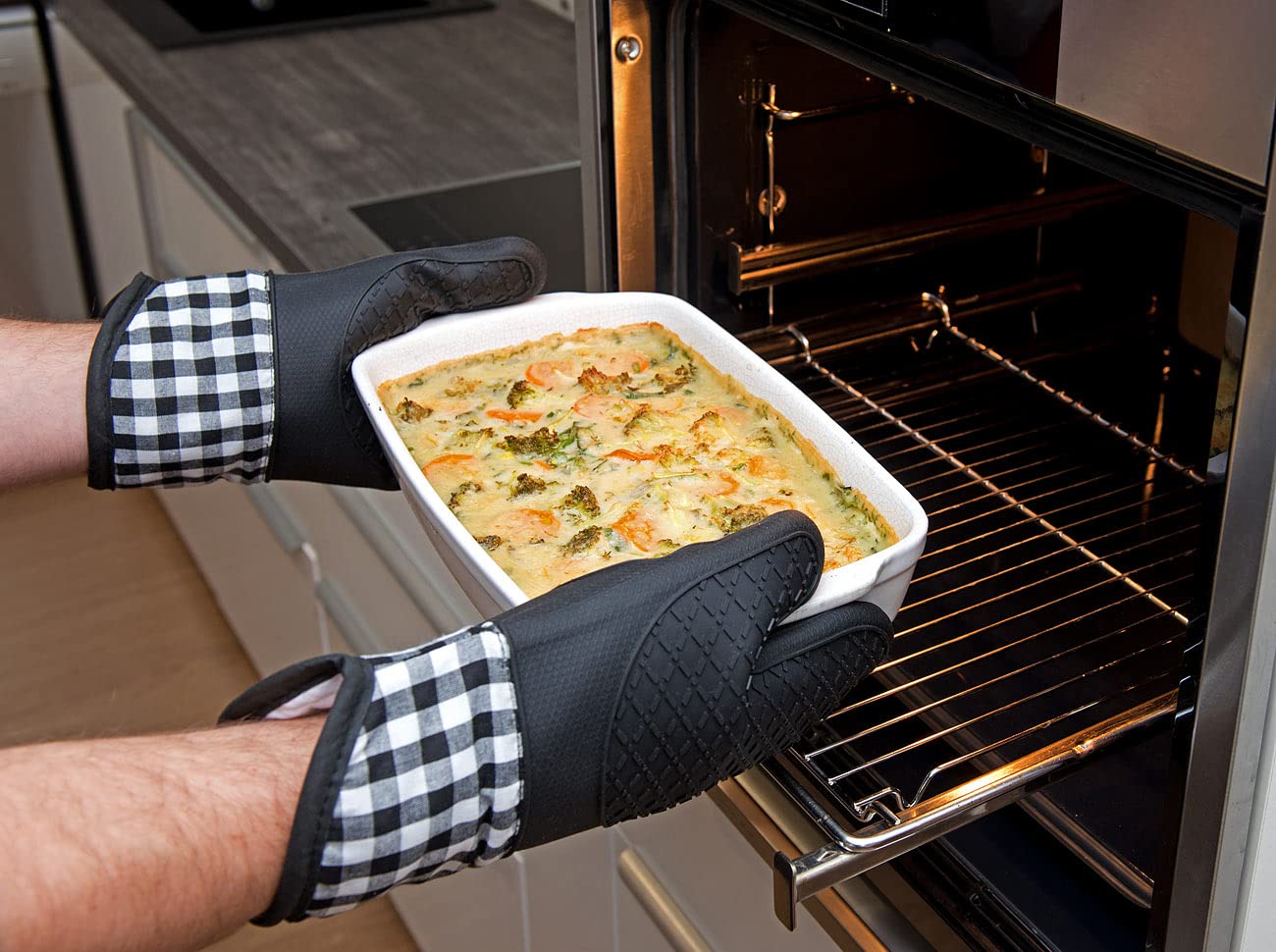 2 Gants En Silicone Et 2 Maniques Pour Sortir Les Plats Chaud