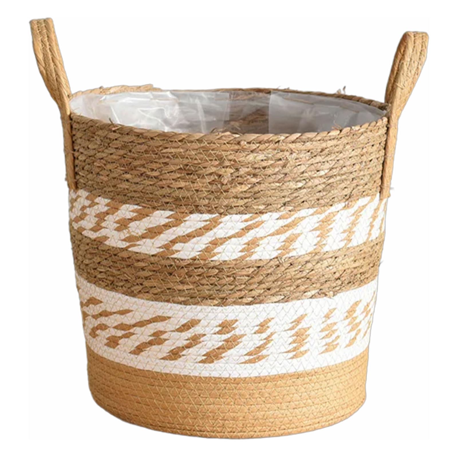 HDOYTXXM Grass Woven Flowerpot Potted Flower Plant Container Straw Woven Basket Balconies Garden Decors Natural Flowerpot