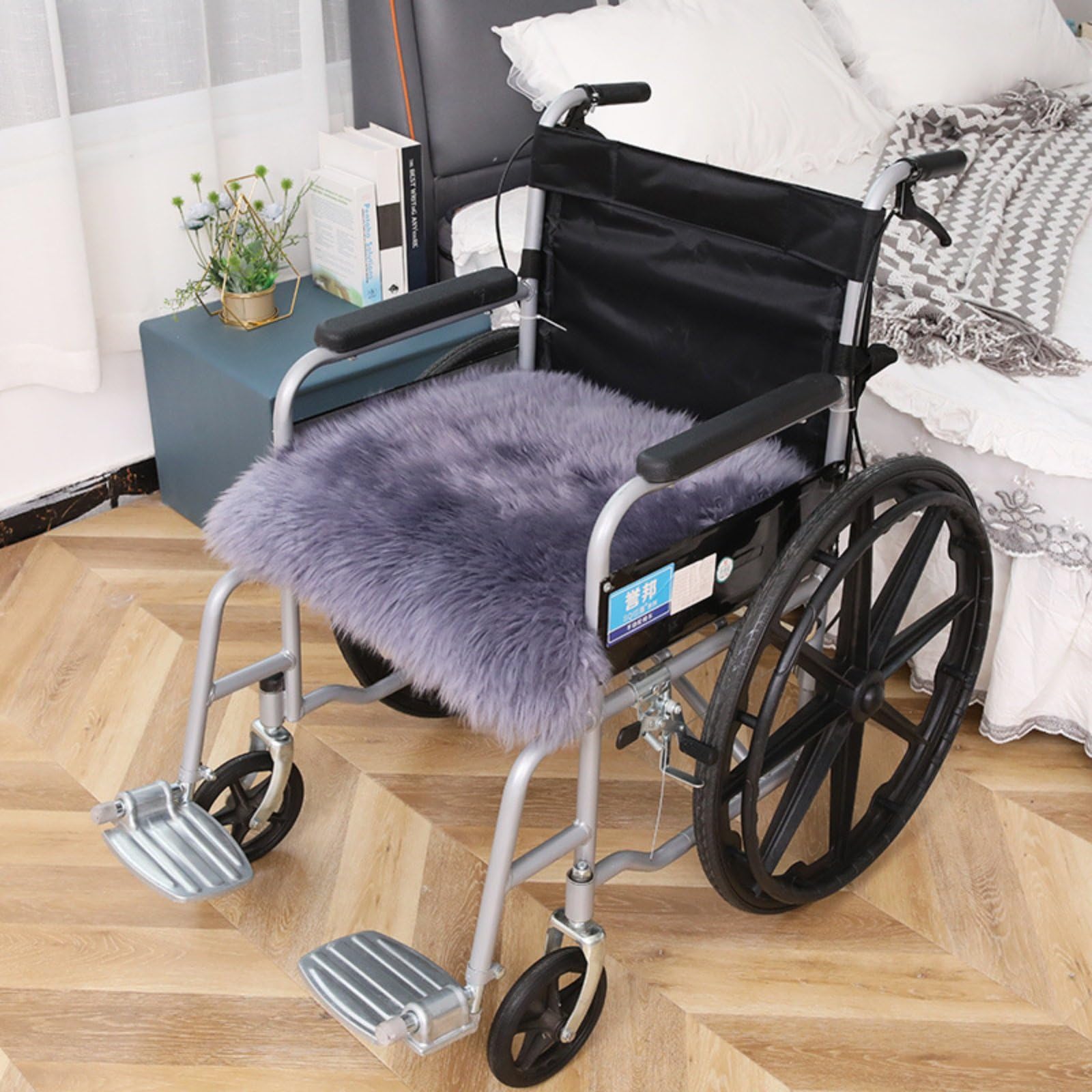 Sheepskin Seat Cushion - Ultimate Comfort Wheelchair Mat Pad Chair Cover for Wool Seat Cushion Pad Sheep Skin Cushion Cover