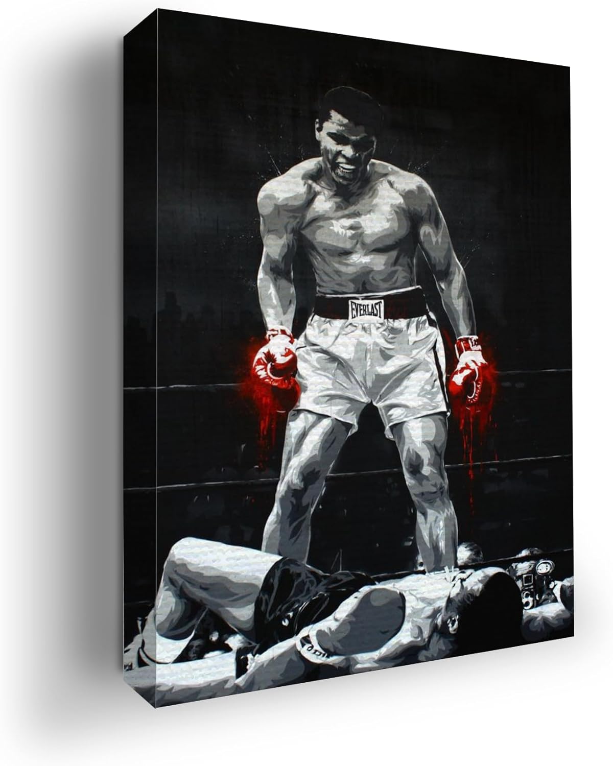 MAVIS PRINT Muhammaad Alli 12x16 inches Boxing Wall Decor | HD Printed & Wooden framed wall art | Modern Wall Decor for Gift | Kids Room Decor | Made in USA