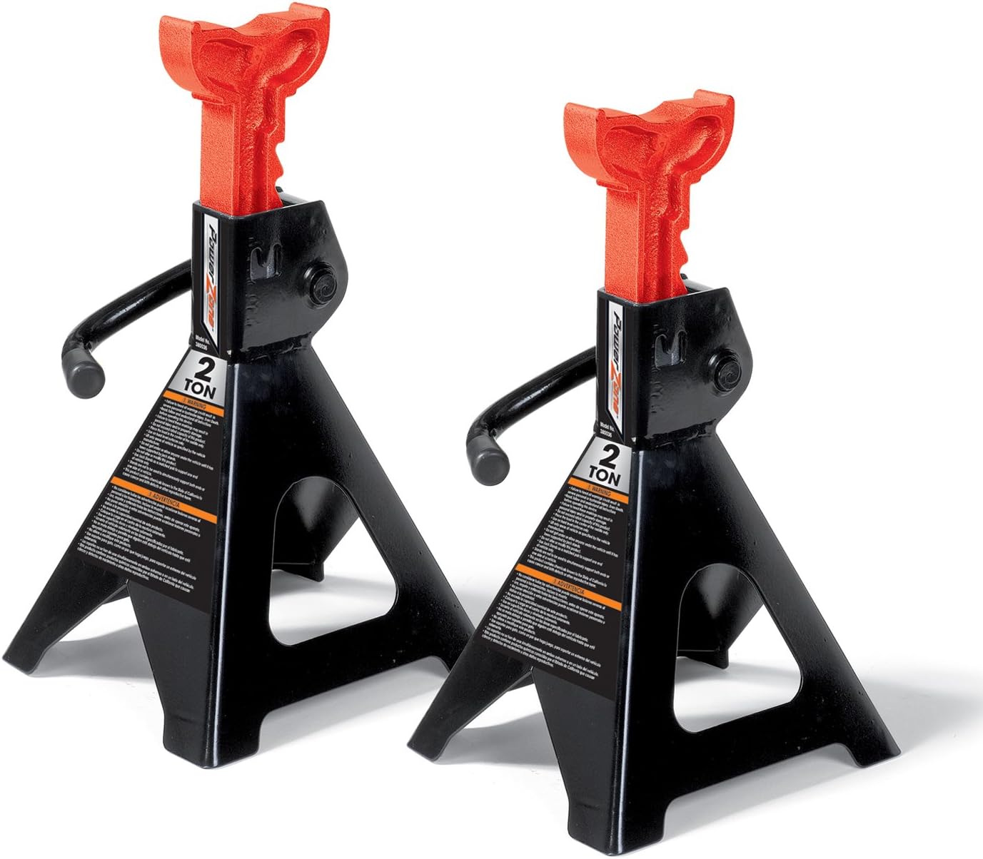 Powerzone 380035 2 Ton Steel Jack Stand - 1 Pair