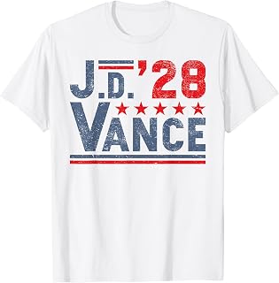 JD Vance 2028 President Election Campaign 28 American Flag T-Shirt