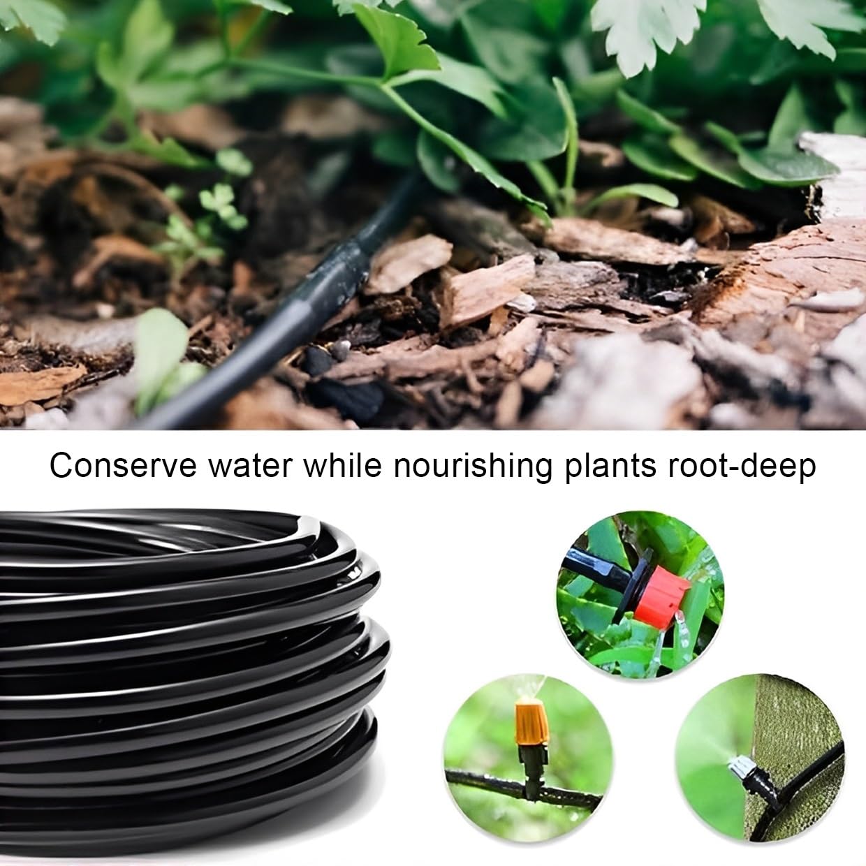 Tubi per irrigazione a Goccia, Tubo for irrigazione a Goccia 8/12 mm PVC 10 m 20 m 50 m(50m)