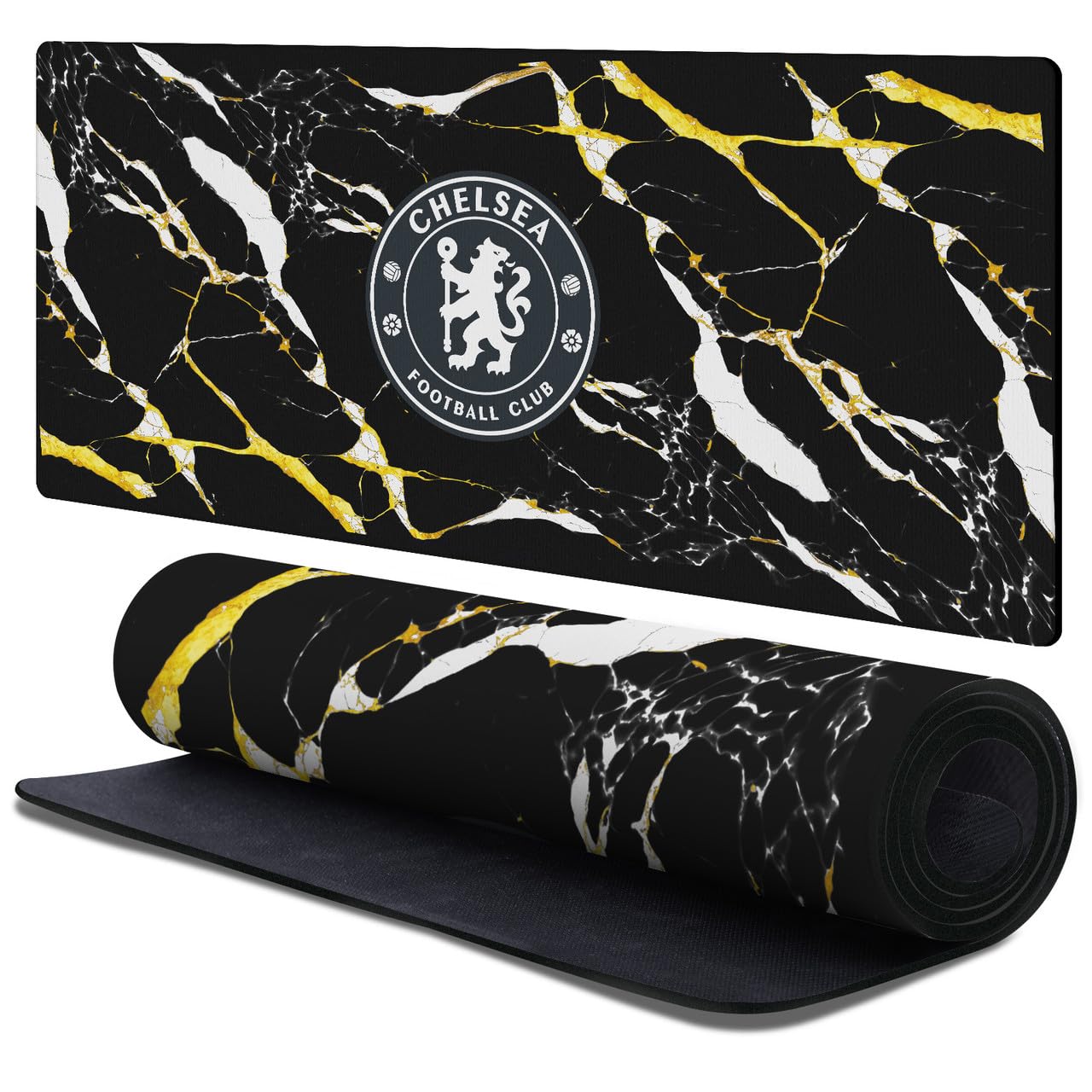 Head Case Designs Officially Licensed Chelsea Football Club Marble Crest Logo 37.4 x 15.75 x 0.16 inches (900 x 400 mm) - XL Gaming Office Desk PC Keyboard Mouse Mat Pad