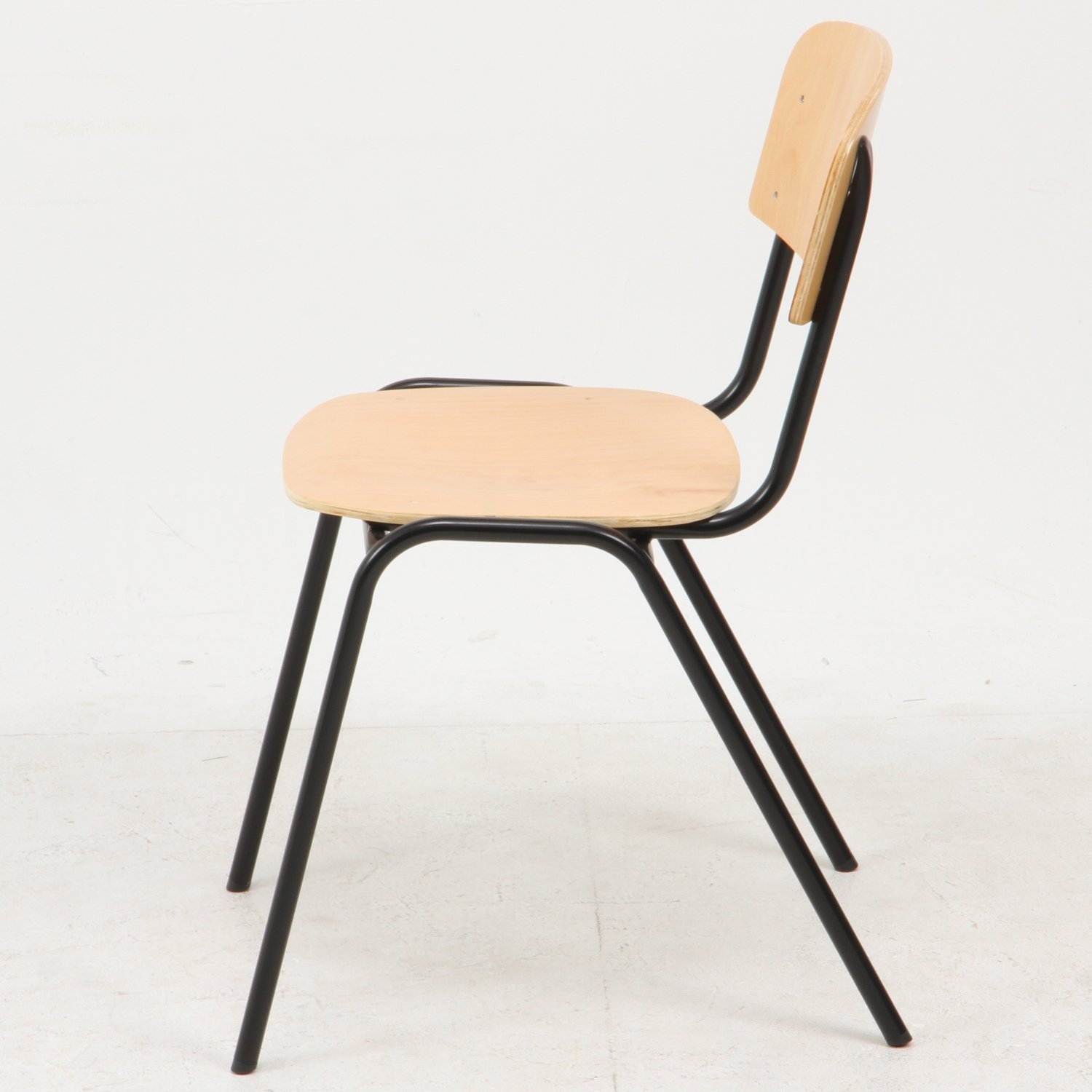 Amazon.co.jp: 不二貿易 スタッキングスクールチェア ブラック 97086