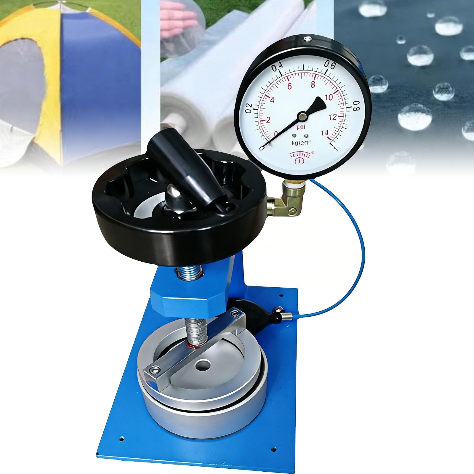 JozyJul Textile Fabric Hydrostatic Pressure Tester,Plastic Bags Garments Tents Raincoat Waterproof Testing Machine Wide Range of Applications PointerType-10000mm