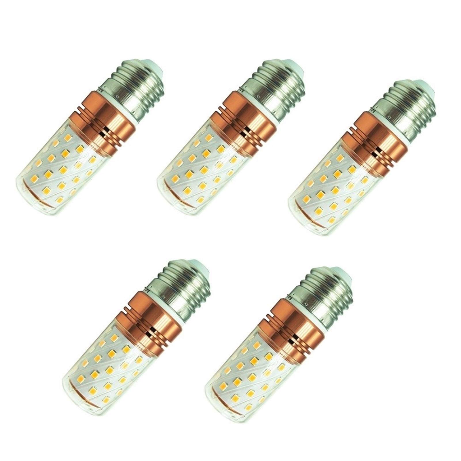 ANTYX 24 V E26 / E27 Żarówka LED 36V 48V 12W 5-Pack, 60W żarówka równoważna, 900LM 60 LED 2835-SMD Światła, nie ściemnialny, AC / DC24-40V DC24-60V do światła energetycznego solarnego i siatki