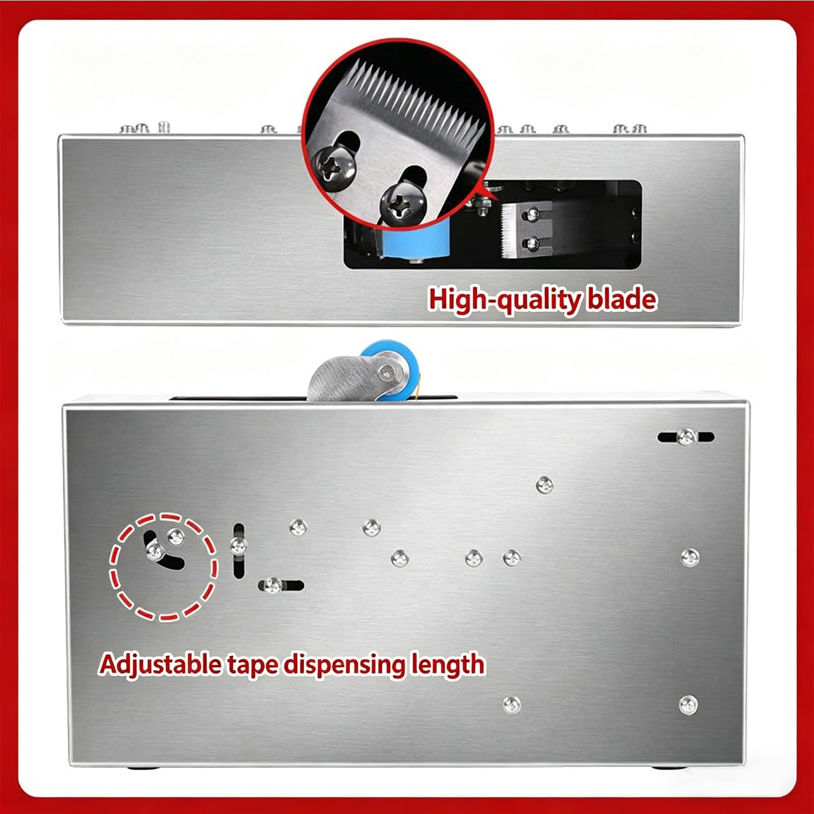 Verpackungsbandabroller Pistole, Desktop-automatische Kartonversiegelungsmaschine, verstellbares 2,5 cm breites Klebeband, für Boxen