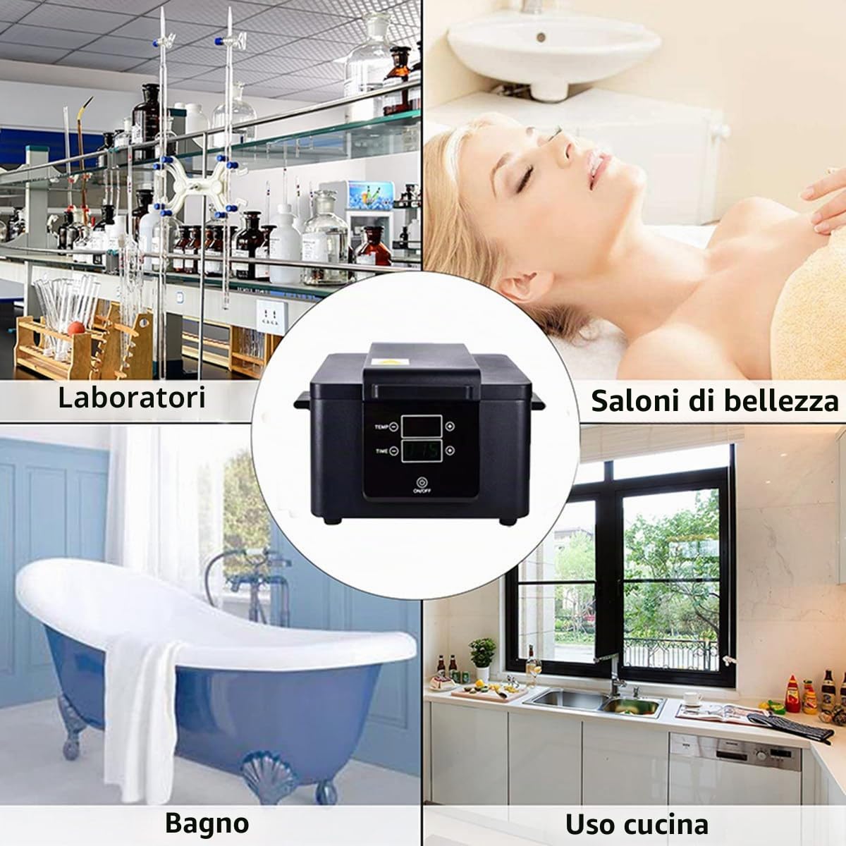 Sterilizzatore Ad Alta Temperatura Da 200 ℃ Con Timer, Sterilizzatore Per Utensili Per Unghie, Sterilizzatore A Calore Secco Da 2,6 L, Per Uso Medico,Dentistico,Tatuaggi,Salone Per Manicure,White