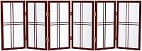 Vista 25 de Pantalla Shoji de doble cruz corta para escritorio de 2 pies - Negro - 3 paneles