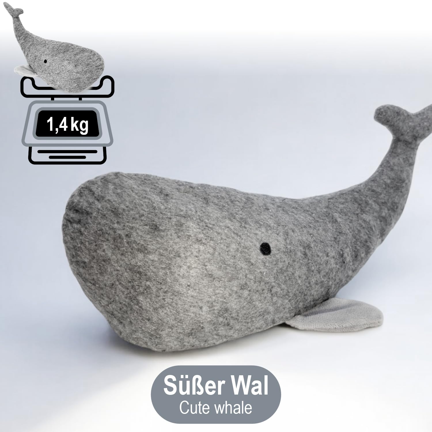 COM-FOUR® Doorstop, Heavy Door Holder in a Cute Whale Design, Functional Home Accessory, Window Stopper Ideal for drafts - Image 4