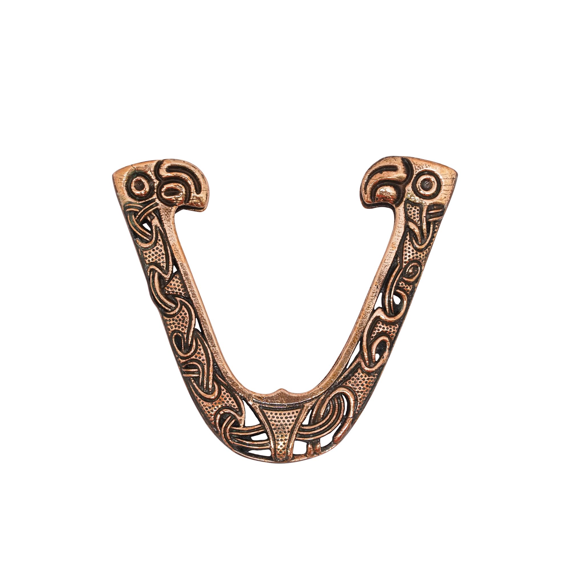 Lord Of Battles Unisex Antique Cast Bronze Viking Raven Chape – Celtic Style Sword Scabbard End Tip – Historical Scabbard Fitting For Larp, Cosplay, Ren Fair, Sca, Reenactment - Lost Wax Cast Bronze Finish