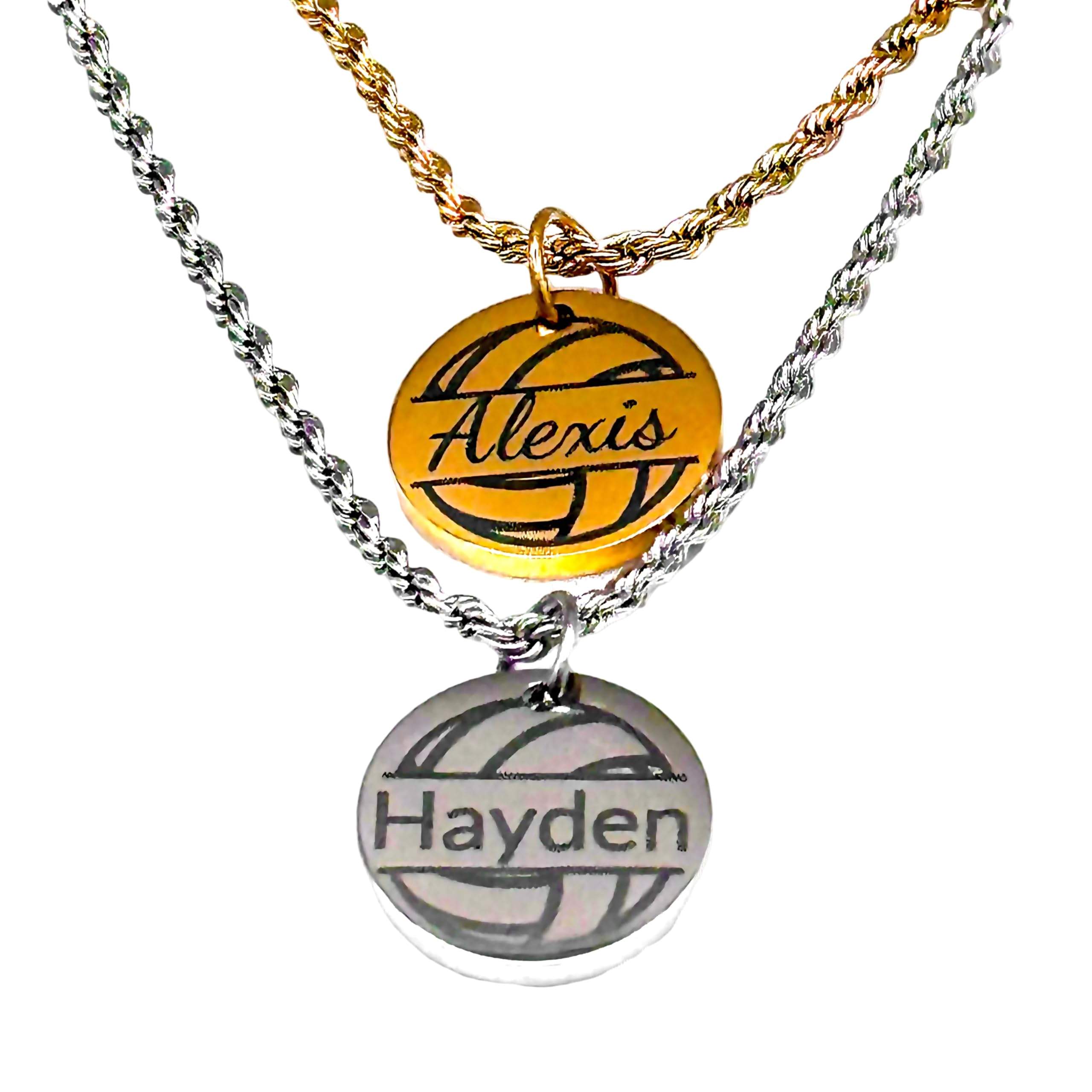 Volleyball - Personalized 5 8 Pendant Necklace