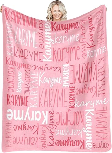 Miniatura 11 de Mantas personalizadas con nombres, regalos para bebés, niñas y niños, manta personalizada de vellón suave y sherpa con nombre para niños y adultos,
