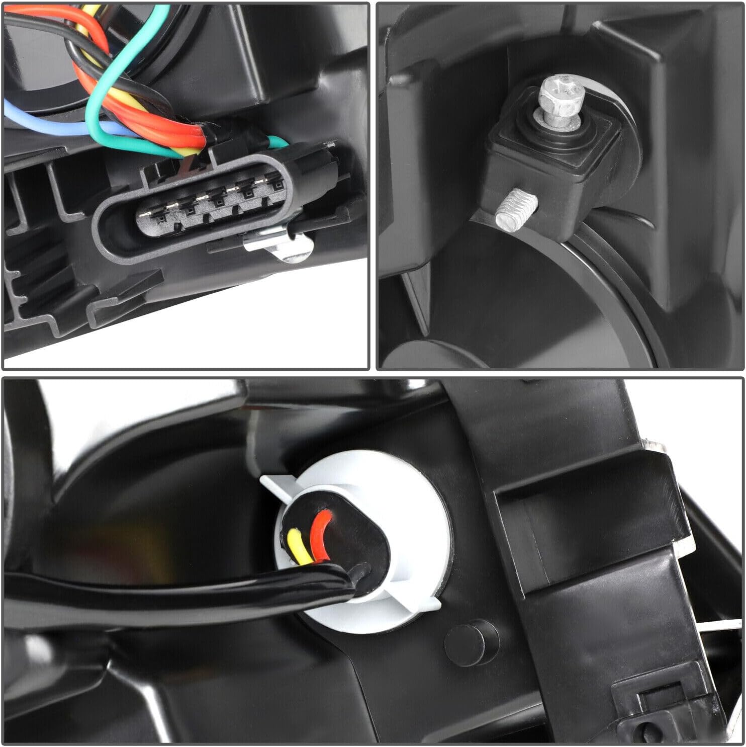 2PCS Headlight Assembly For 2006-2013 Chevy Impala LS LT LTZ For 2014-2016 Chevy Impala Limited For 2006 2007 Chevy Monte Carlo LS LT SS Coupe Replacement Headlamps Black Housing Clear Reflector