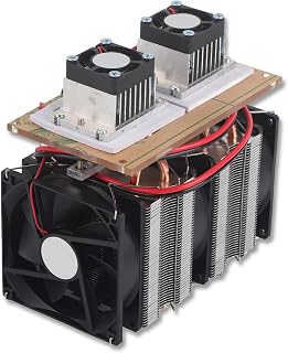 Dual Core Semiconductor Refrigeration System, 144W Thermoelectric Cooler System DIY Small Refrigerator Water Chiller Cooling Device with Fan