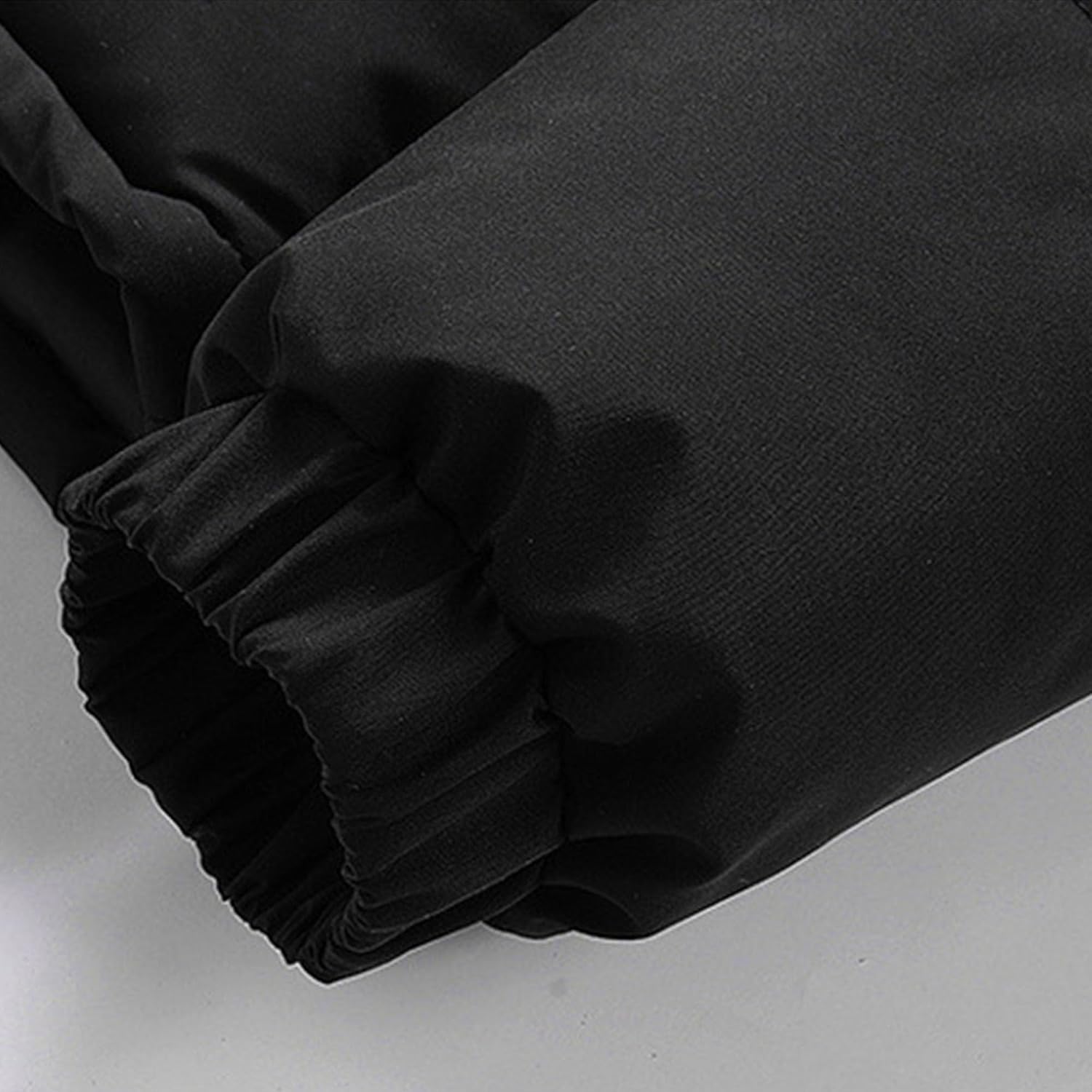 Men's Loose Padded Hooded Jacket Winter Full Zipper Warm Coat Stand Collar Windproof Quilted Outwear