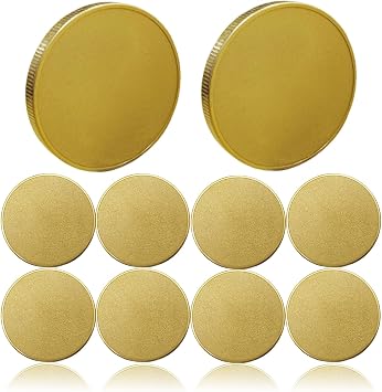 10Pcs Brass Blank Coins 4mm Thick, 40mm Diameter Solid Brass Coin Blanks